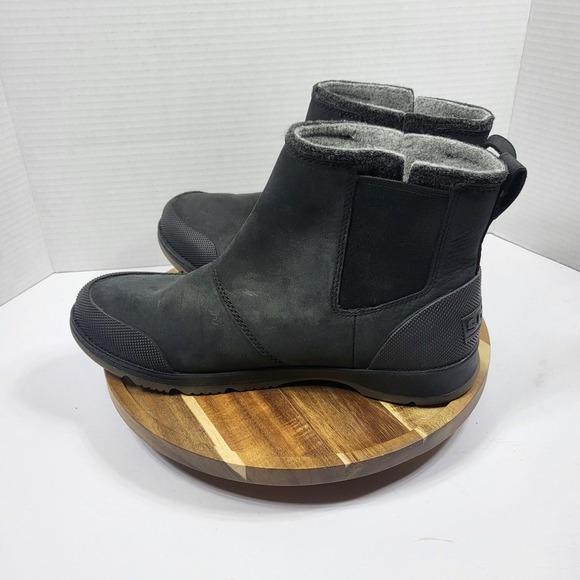 Sorel Mens Explorer Blitz Chelsea Boots Black Waterproof Leather Size 9.5 NM4909 main image 9
